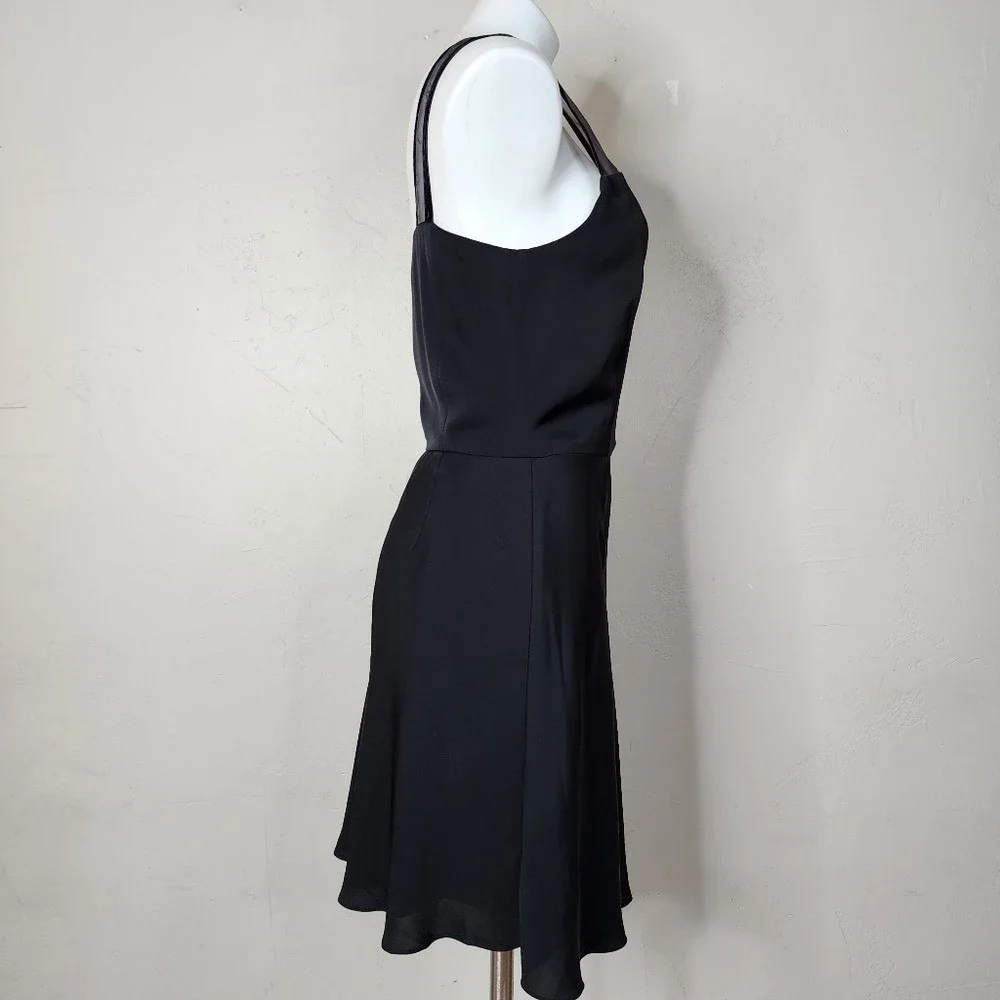 NWT Theory Devron Black Silk Fit‎ and Flare Dress Size 10 - Picture 7 of 16